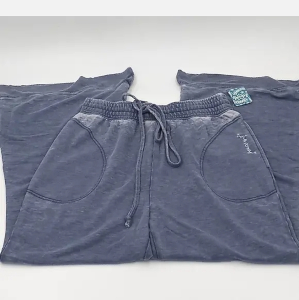 Free People Cozy Cool Girl Lounge Pants, Dark Sapphire Blue, BNWT - Picture 5 of 9